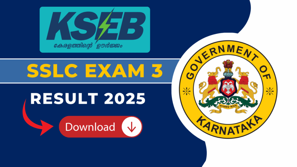 Karnataka SSLC Exam 3 Result 2025